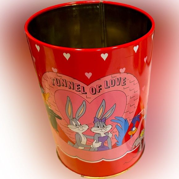 VTG 1990 LOONEY TUNES BUGS BUNNY BRACHS VALENTINE TIN WARNER BROS no chocolate - Picture 7 of 11